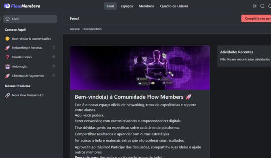 Sistema de comunidade e interação